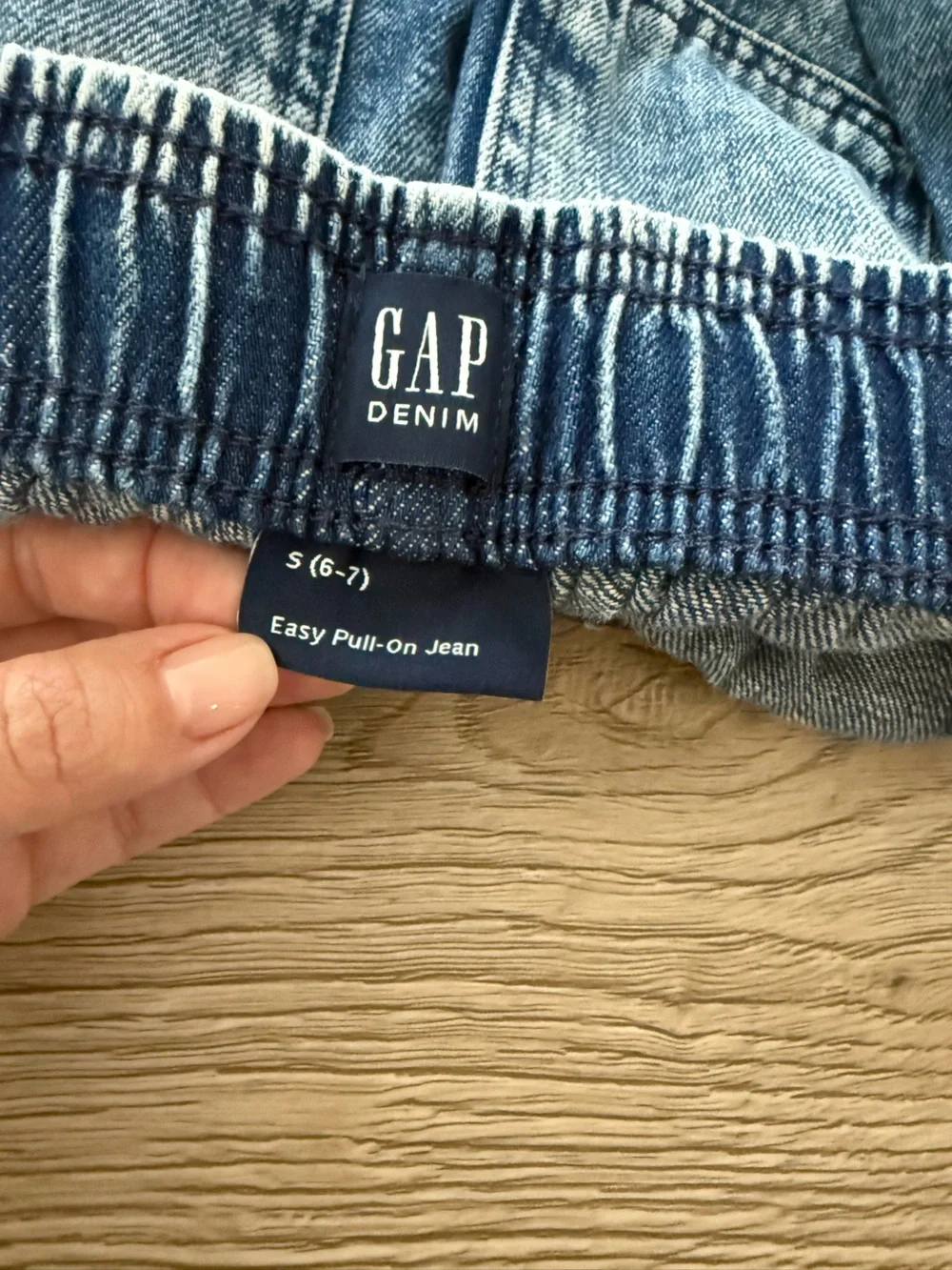 Gap Kids Blue Acid-Wash Cargo Jogger Jeans